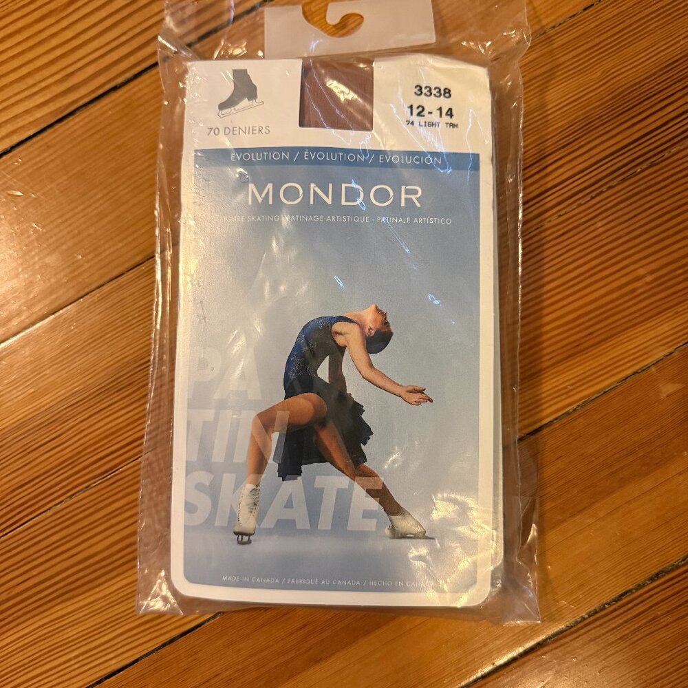 Mondor Evolution Over the Boot Ice Skating Tights 3338 (Light Tan)